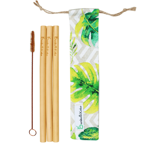 bambusové slamky - tropické osvieženie