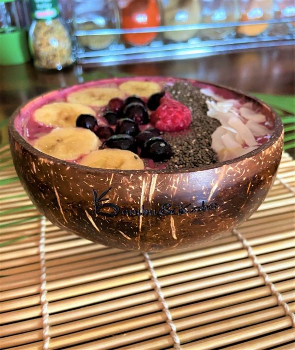 kokosová miska s ovocným receptom