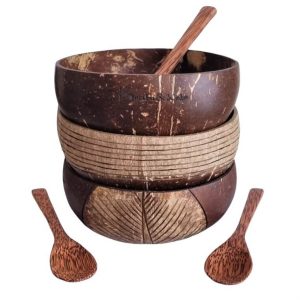 Kokosové trio - 3x kokosová miska a lyžica